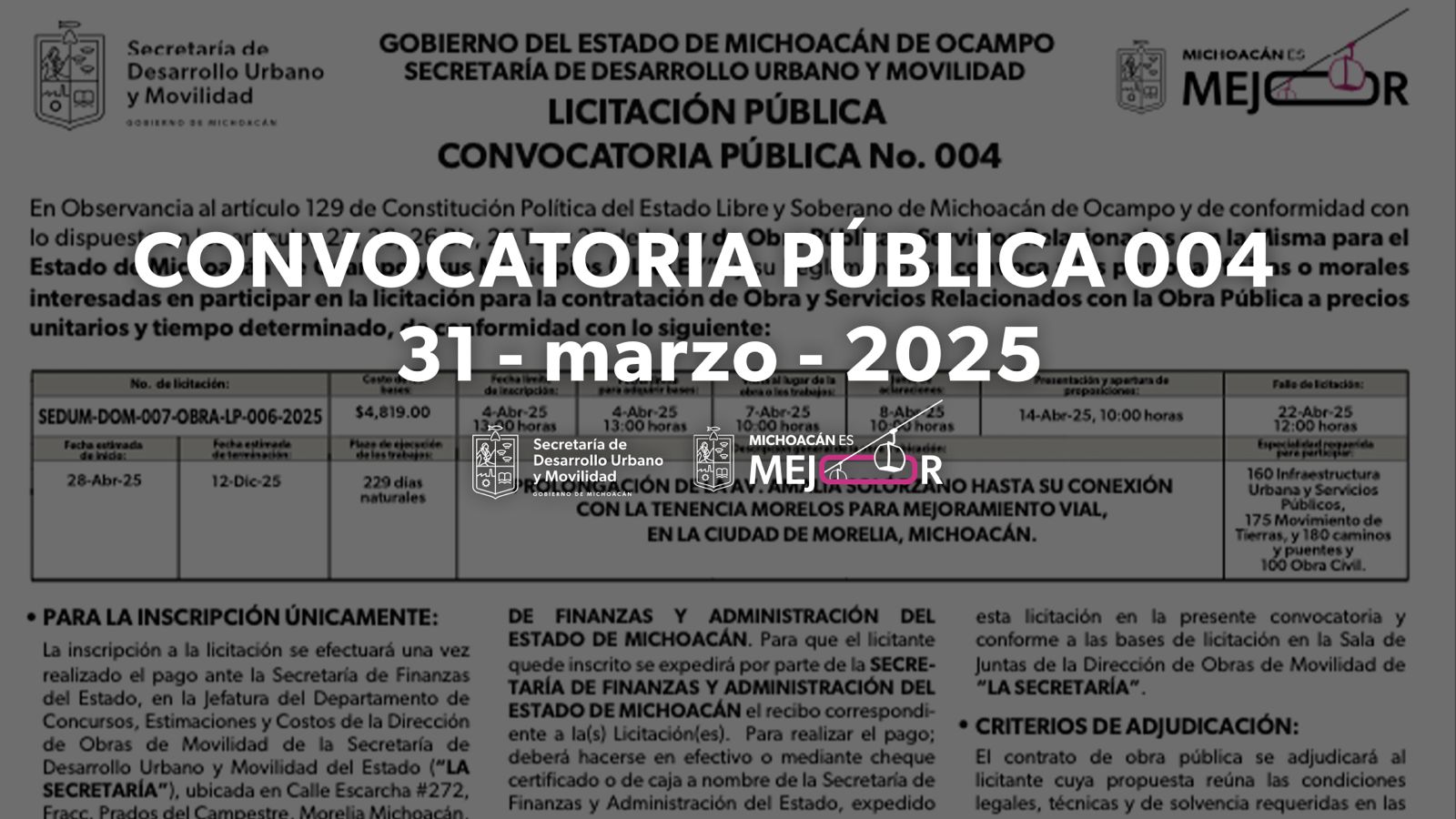 convocatorias